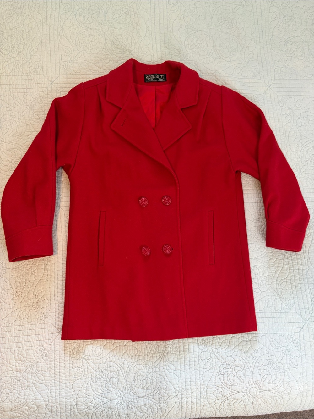 Vintage Wool Double-Breasted Pea Coat